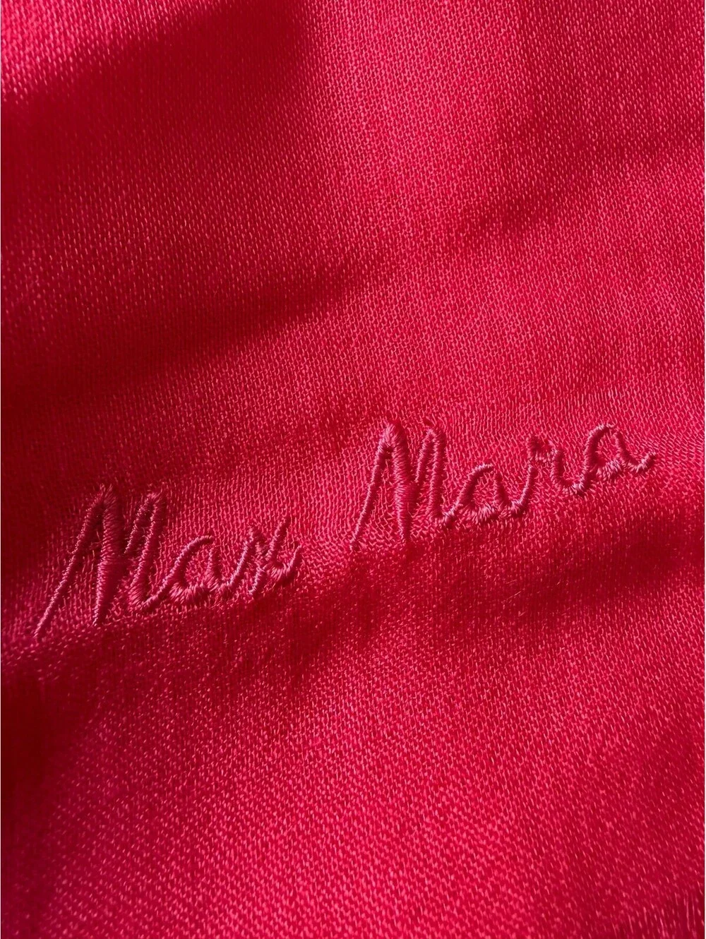 NWOT Max Mara Palla Scarf Deep Pink Cashmere Silk Wool Blend Made in Italy $675
